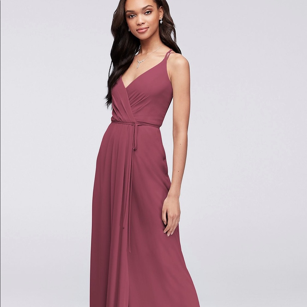 David’s Bridal Long Georgette Wrap - Chianti